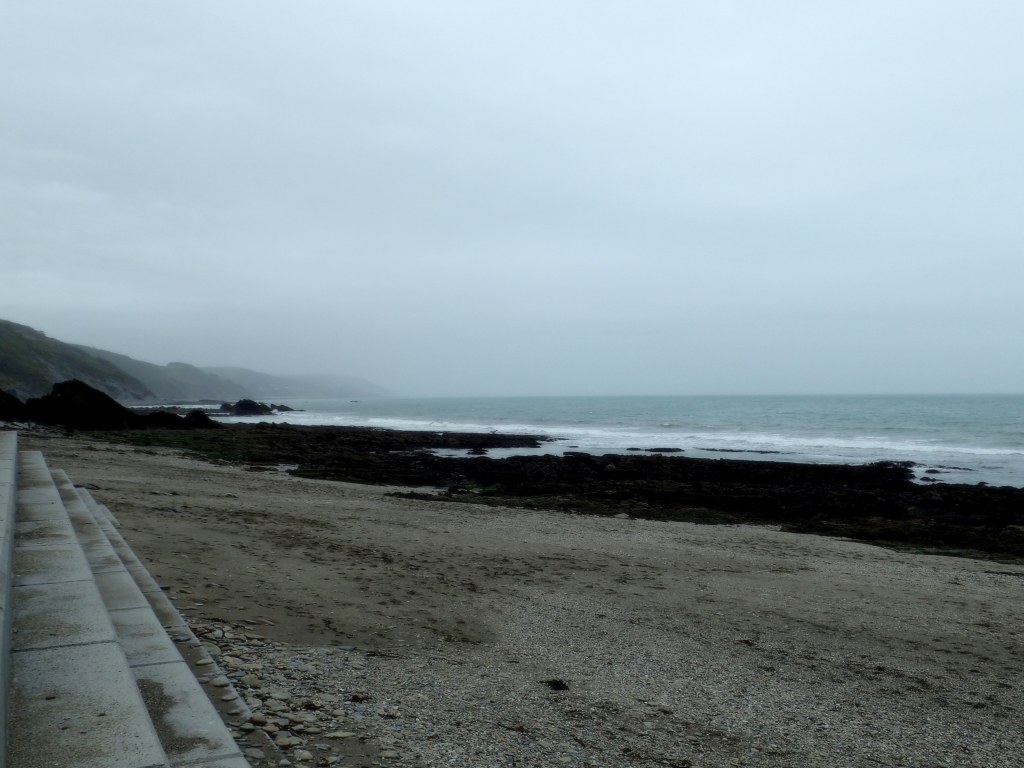 A very un-summery bank holiday at Plaidy beach near Looe