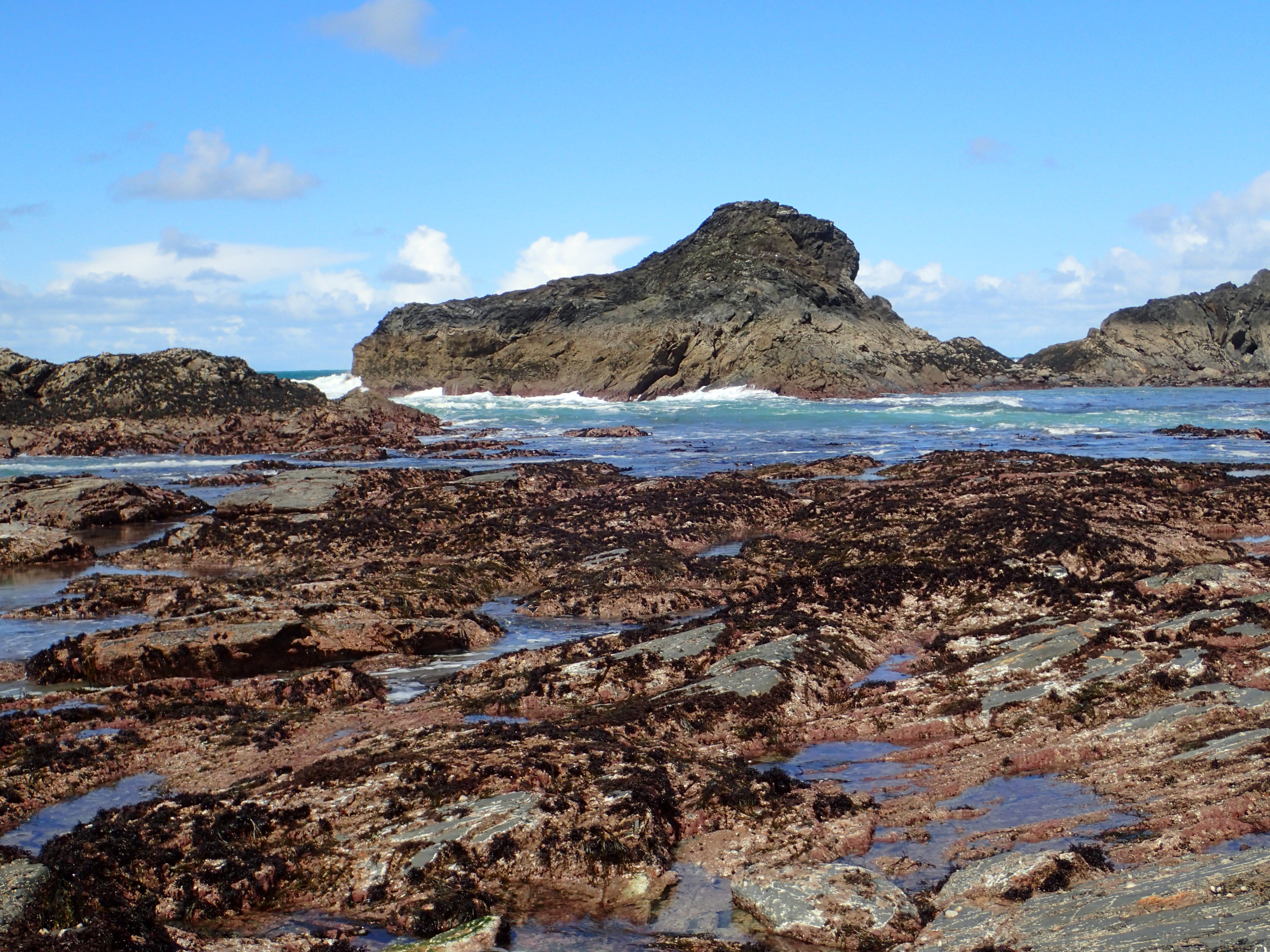 Porth Mear beach at low tide.