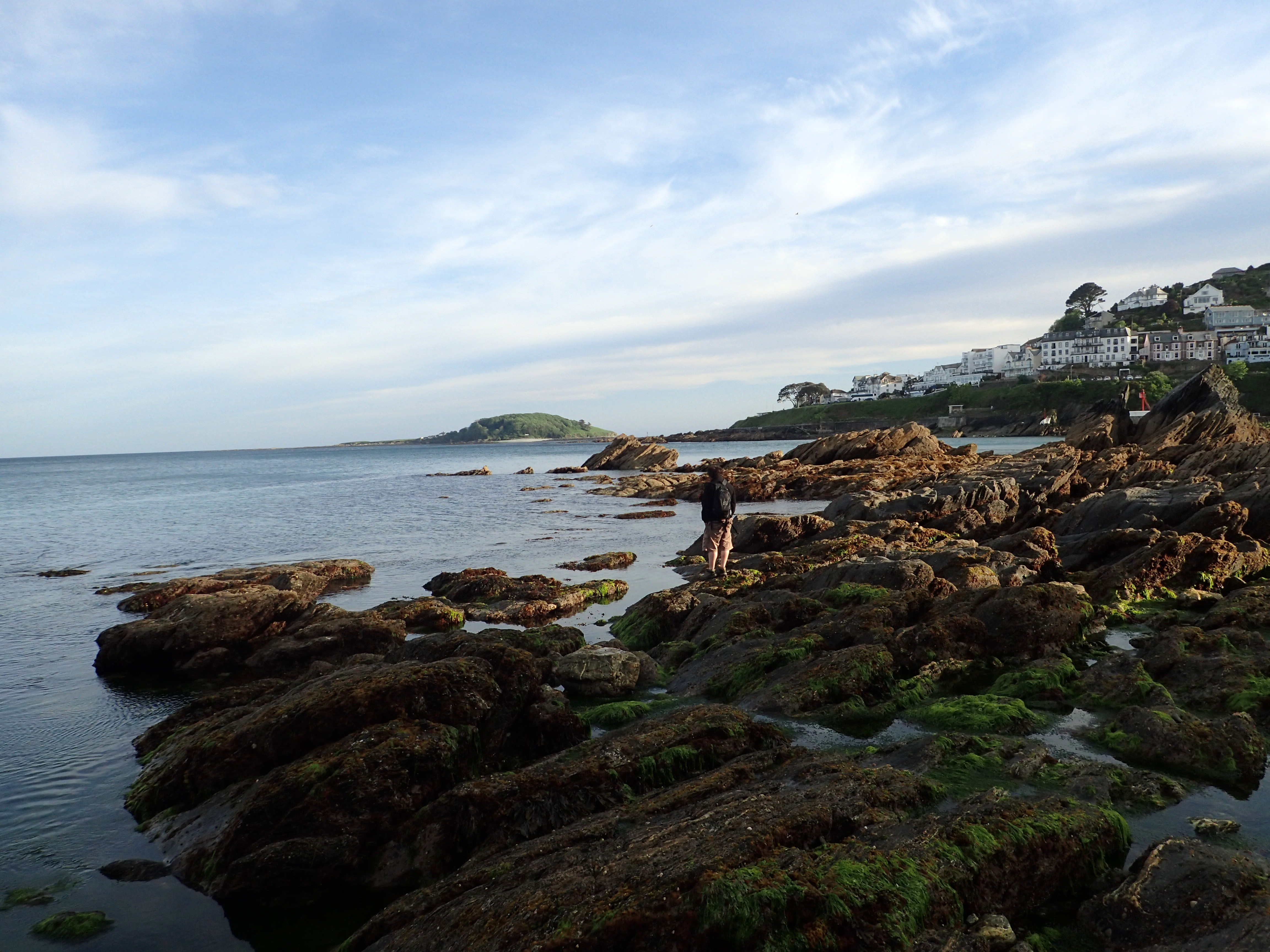 East Looe rocks in the evening