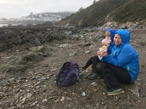 Cornish Rock Pools in Looe - fuelled by rain-soaked pasties