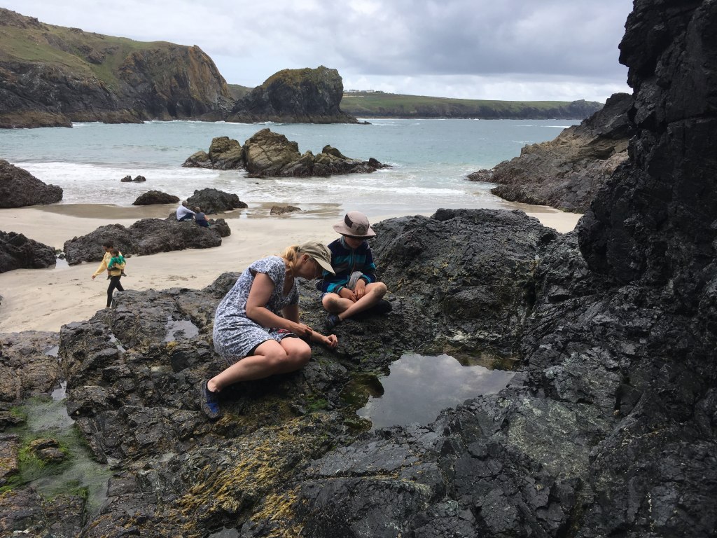Watching fish at Kynance Cove with Junior (photo by Other Half)